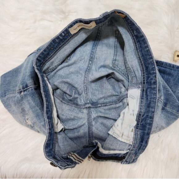 Anthropologie Picro And The Letter Press Jean Shorts Women's 28 Blue Distressed - Picture 7 of 14